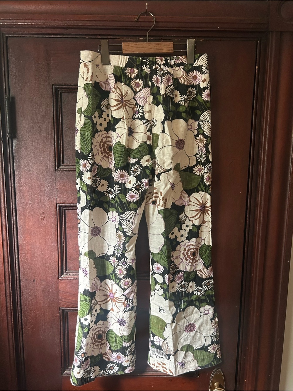 Maje 70s Floral Print Trousers Size FR 38 Boho French Girl Style US Size 6 🌸 - Picture 8 of 10